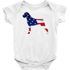 patriotic boxer Baby Bodysuit
