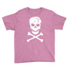skull and crossbones pirate neon Youth Tee