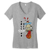 volcano head Women's V-Neck T-Shirt