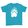 large bear paw print crew neck long sleeve Youth Tee