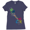 rgb cmyk Ladies Fitted T-Shirt