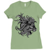 lion zentangle Ladies Fitted T-Shirt
