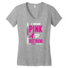 I Wear Grey For My Best Friend (Brain Cancer Awareness) Women's V-Neck T-Shirt