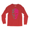 two coloured patterned skull   mens funny Long Sleeve Shirts