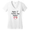 happy 1st father day Women's V-Neck T-Shirt