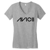 avicii Black Logo Women's V-Neck T-Shirt