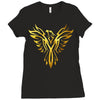 Phoenix Tribal Bird Ladies Fitted T-Shirt