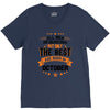 All Men Created Equal But The Best Born In October V-Neck Tee