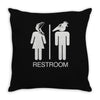 restroom for the recently deceased Throw Pillow