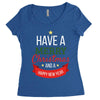 have a merry christmas and a happy new year Women's Triblend Scoop T-shirt
