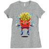 saiyan fries Ladies Fitted T-Shirt