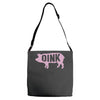 pig oink funny Adjustable Strap Totes