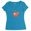 happy space fox   porky roebuck Women's Triblend Scoop T-shirt