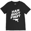 han shot first V-Neck Tee
