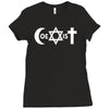 uomo coexist u2 band rock bono musica Ladies Fitted T-Shirt
