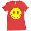 smiley face mens Ladies Fitted T-Shirt