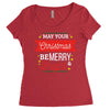 may your christmas be merry &amp; bright Women's Triblend Scoop T-shirt