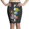 Pride Floral LGBT Colors Pencil Skirts