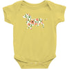 dachshund flower Baby Bodysuit
