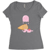 ice cream ghost Women's Triblend Scoop T-shirt