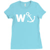 w anchor funny pub joke Ladies Fitted T-Shirt