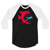 monster fish eats diver 3/4 Sleeve Shirt