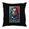 for the orcs Throw Pillow