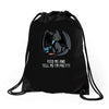 feed me and tell me i'm pretty Drawstring Bags