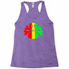 rasta skull and crossbones Racerback Tank