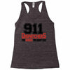 911 dispatcher heroes black logo Racerback Tank