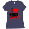 i love house music t shirt men logo3 new t shirt clothing design men Ladies Fitted T-Shirt