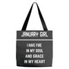 January Girl Tote Bags