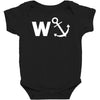 w anchor funny pub joke Baby Bodysuit