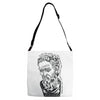 michelangelo quote Adjustable Strap Totes