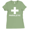 paraletic funny printed green top drinking booze party drunk Ladies Fitted T-Shirt
