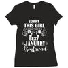 sorry this girl is already taken by a super sexy january boyfriend Ladies Fitted T-Shirt