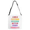 i am a mermaid unicorn kitten fairy princess Adjustable Strap Totes