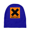 irritant symbol joke Baby Beanies