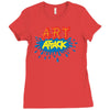 retro tv show unofficial art attack Ladies Fitted T-Shirt