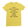 They Don't That We Know They Know We Know Ladies Fitted T-Shirt