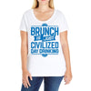 brunch day drinking Ladies Curvy T-Shirt