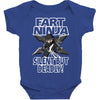 funny rude fart ninja ideal birthday gift or present Baby Bodysuit