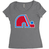 quebec nordiques Women's Triblend Scoop T-shirt