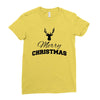 buck merry christmas Ladies Fitted T-Shirt