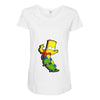 skater bart Maternity Scoop Neck T-shirt