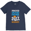 Class of 2017 Proud Grand Father Graduation V-Neck Tee