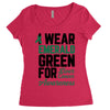 i wear emerald green for liver cancer awareness Women's Triblend Scoop T-shirt