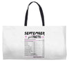 September Girl Facts Libra Weekender Totes