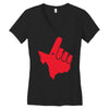 gun 'em down Women's V-Neck T-Shirt