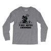 trex hates swimming Long Sleeve Shirts